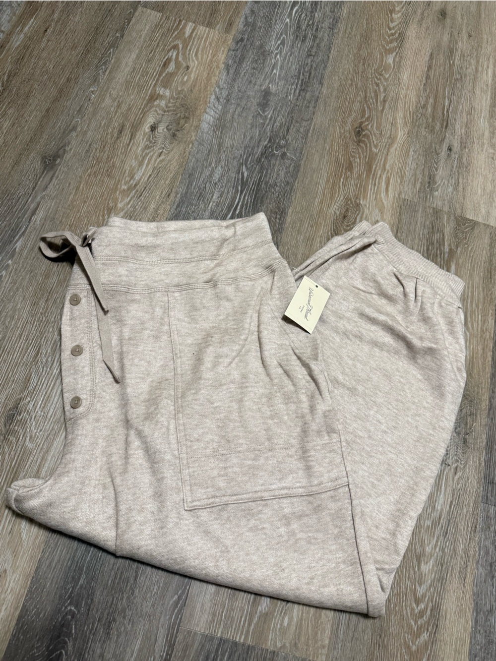 Universal Thread Light Taupe High-Waist Track Pants